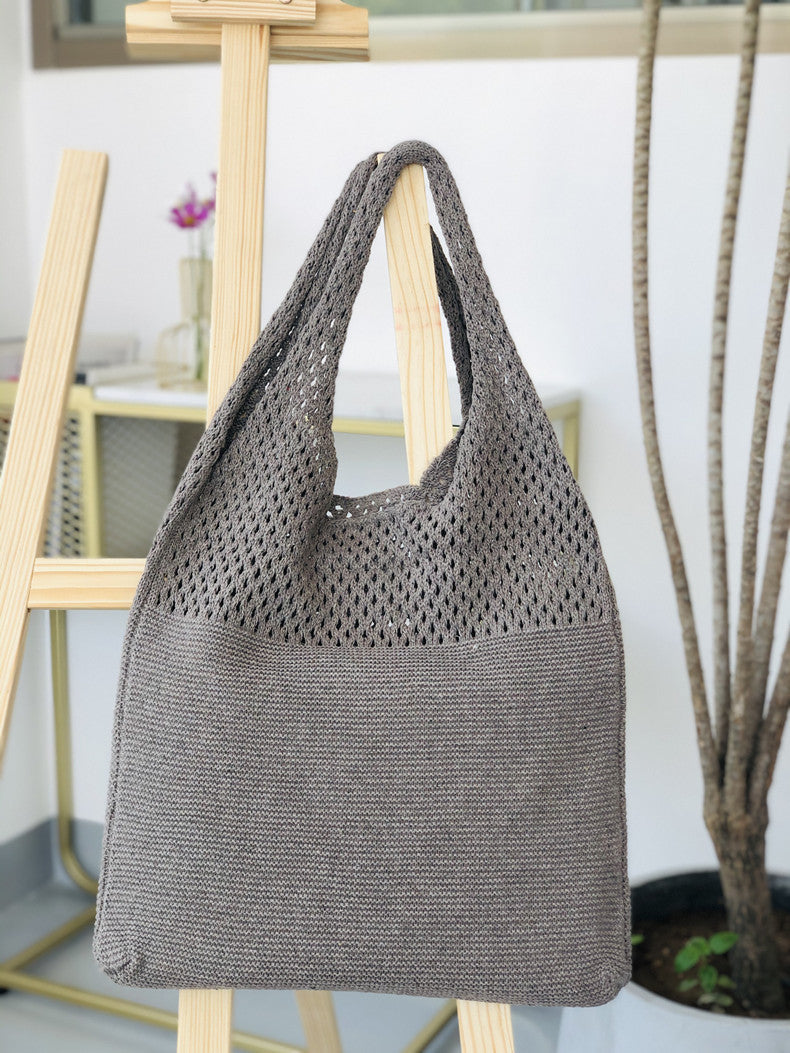 Knitted Woolen Yarn Bag All-Match Big Bag