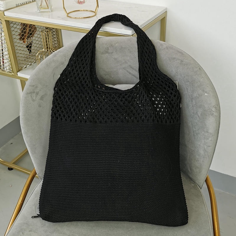 Knitted Woolen Yarn Bag All-Match Big Bag