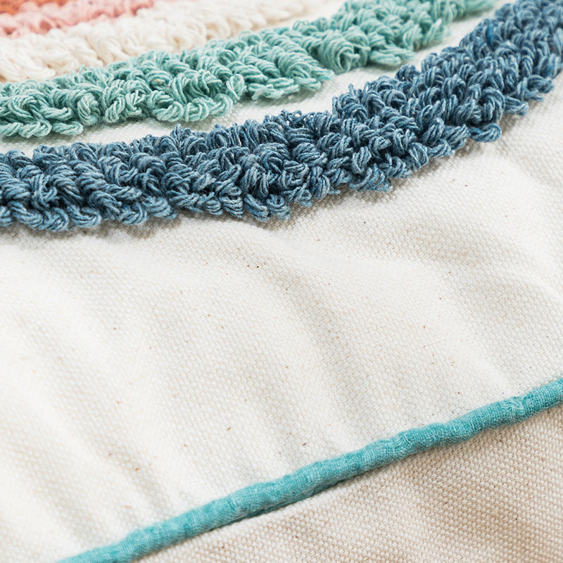 Modern Simple Loop Pile Round Pillow Cover