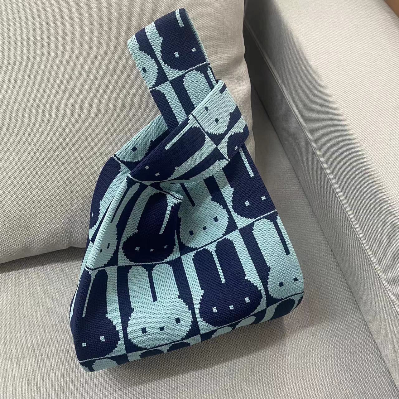 Woolen Yarn Simple Knitted Shoulder Bag Rabbit Holder