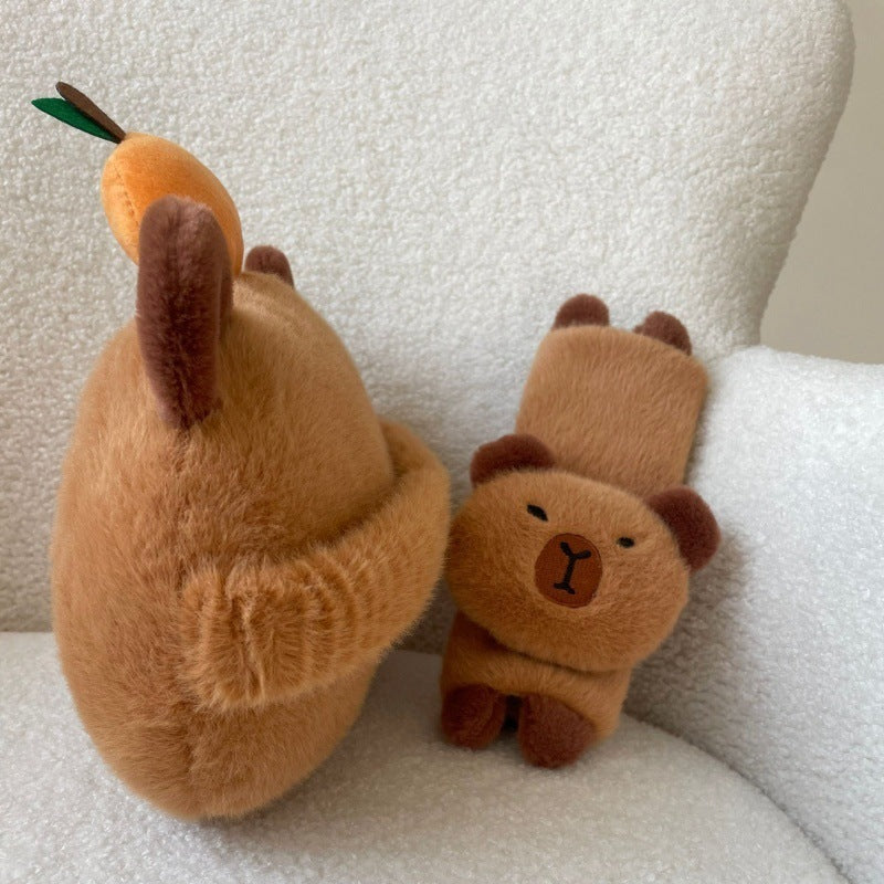 Capybara Car Pillow Khaki Cute Neck Pillow Car Car Pillow Automotive Headrest Shoulder Cover Car Supplies