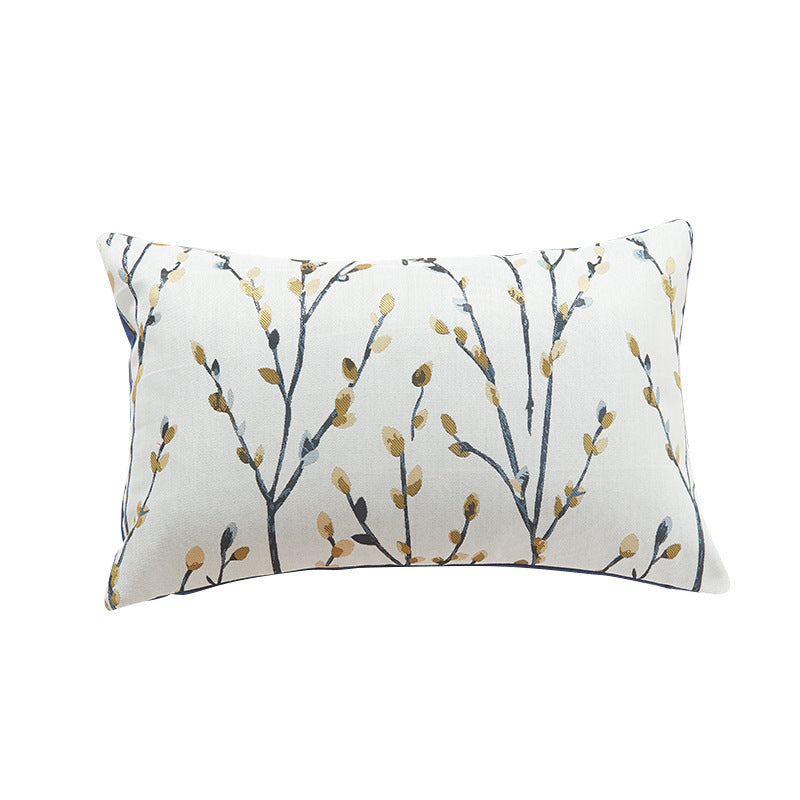 Garden Flowers Leaves And Plants Pillow Cover