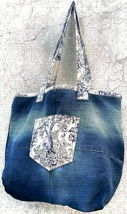 Upcycled Premium Denim Tote Bag – Boho with a Bold Edge