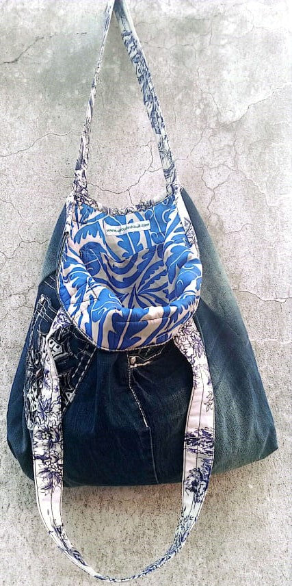 Upcycled Premium Denim Tote Bag – Boho with a Bold Edge