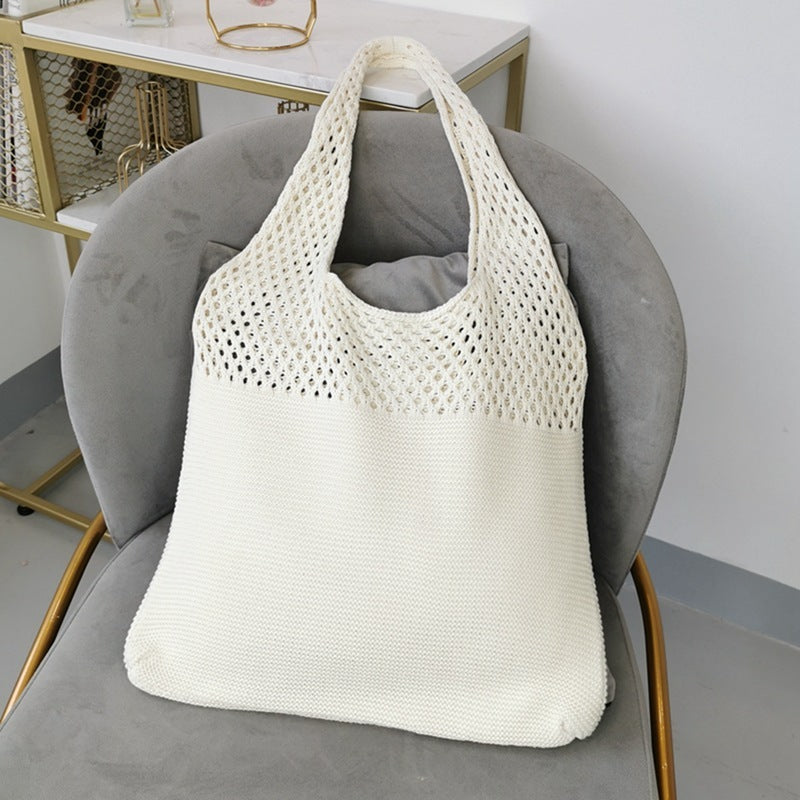 Knitted Woolen Yarn Bag All-Match Big Bag