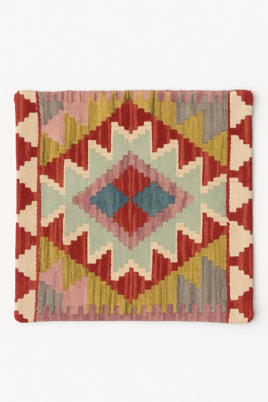 Handwoven Kilim Cushion Cover – 45x45 cm | Boho Tribal Style (Copy)