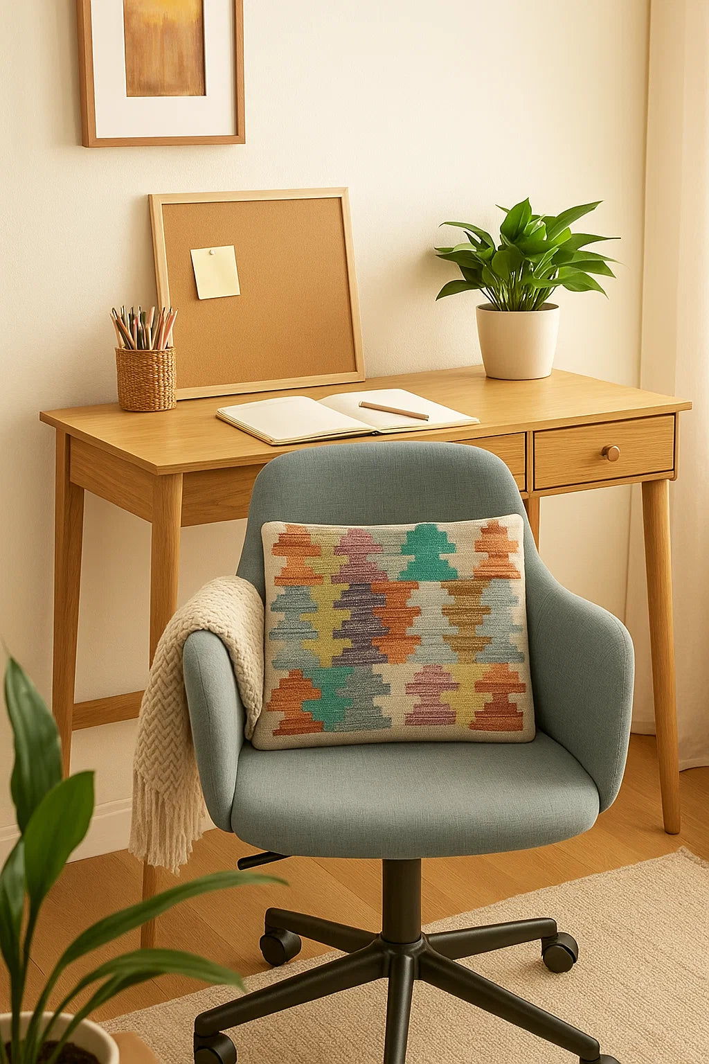 Handwoven Kilim Cushion Cover – 45x45 cm | Boho Tribal Style (Copy) (Copy)
