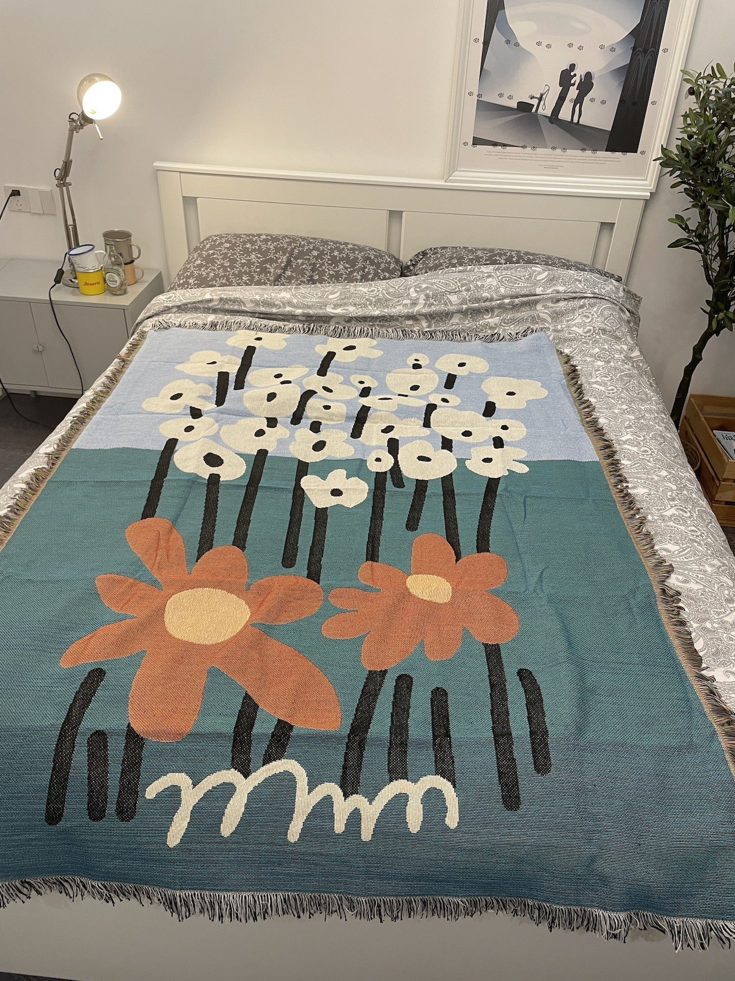 Tapestry Sofa Blanket Towel Nordic Floral